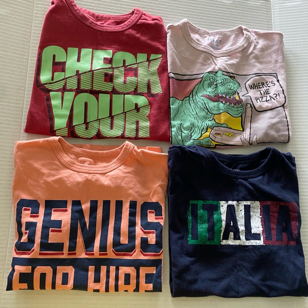 Boys Children Place T-Shirts in a lot of 4 size 7/8 (M)